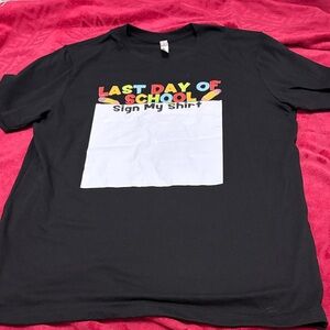 Bella Canvas Black Tee with Colorful 'Last Day of School' Design